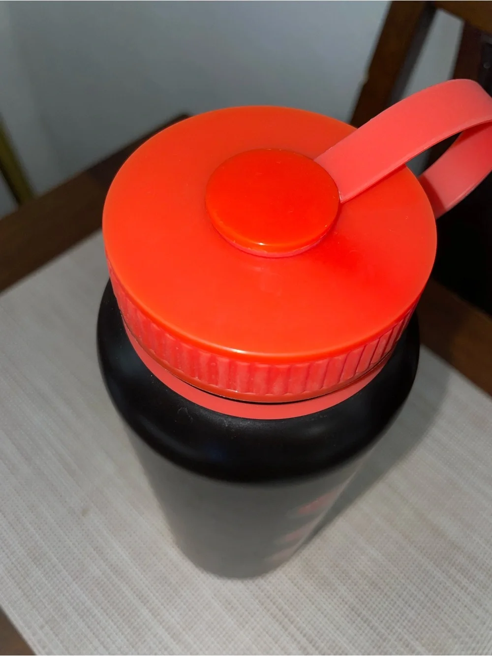 Black Anime Water Bottle Red Lid Pixel Hearts Insulated Reusable Bottle